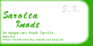 sarolta knodt business card